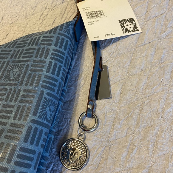 NWT Anne Klein Blue Hobo Purse - Picture 3 of 7
